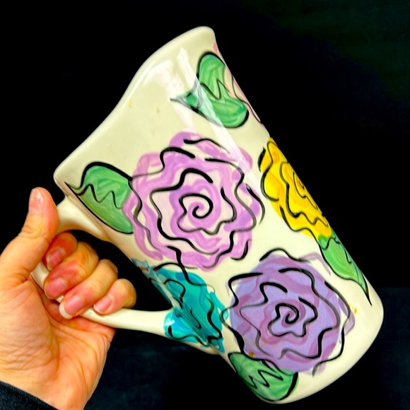 Vintage studio art pottery  ceramic glazed milk bag holder LISA MATHEWS 94 - Picture 2 of 6